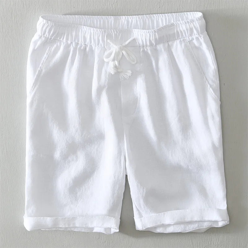Neue Einfache Sommer Shorts 100% Leinen
