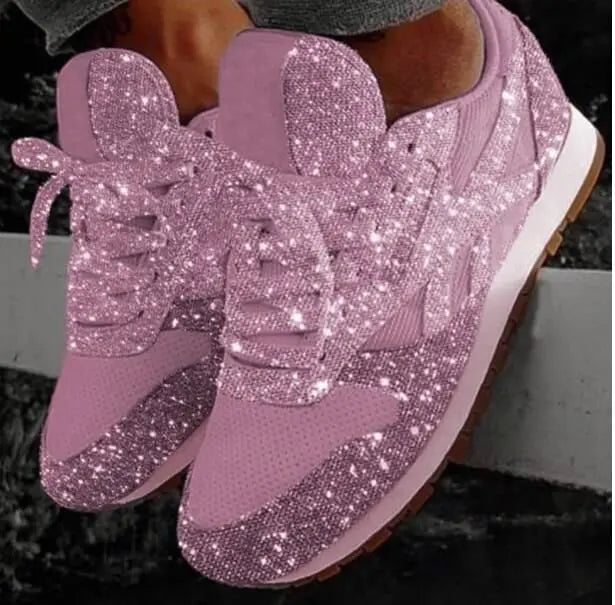 Damen Schuhe Sneakers Glitzer