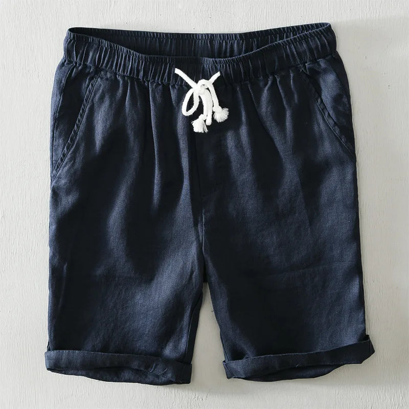 Neue Einfache Sommer Shorts 100% Leinen