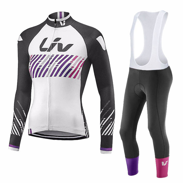 LIV V2 - ENSEMBLE VÉLO D'HIVER FEMME PRO AVEC BIB