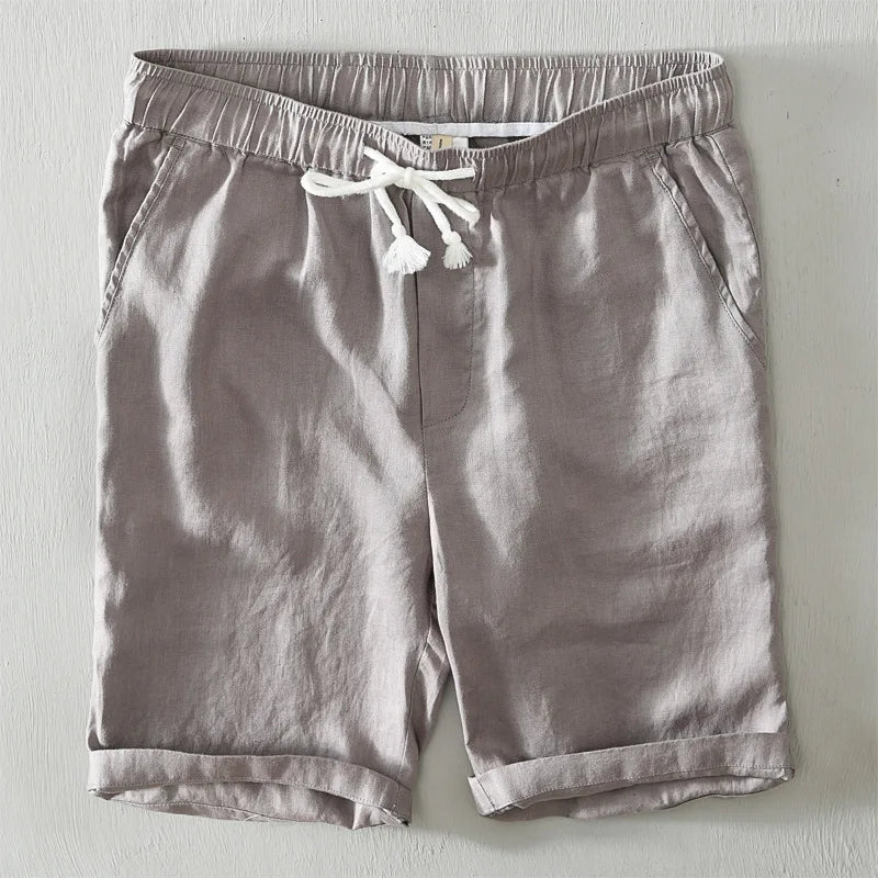 Neue Einfache Sommer Shorts 100% Leinen