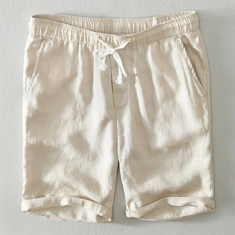 Neue Einfache Sommer Shorts 100% Leinen