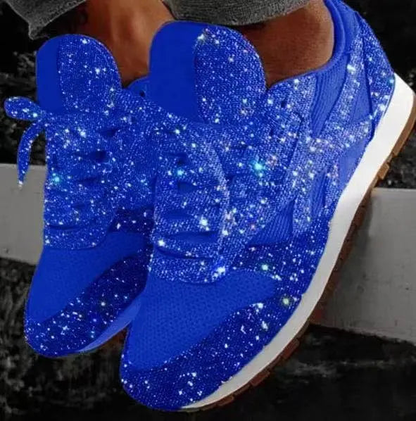 Damen Schuhe Sneakers Glitzer