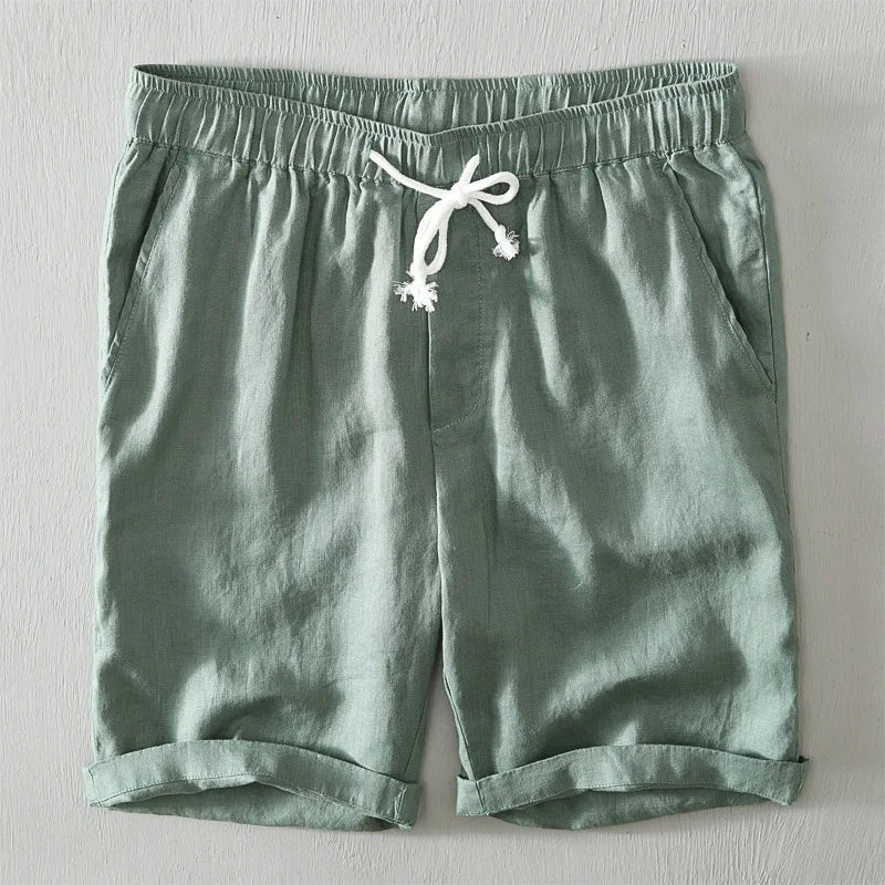 Neue Einfache Sommer Shorts 100% Leinen