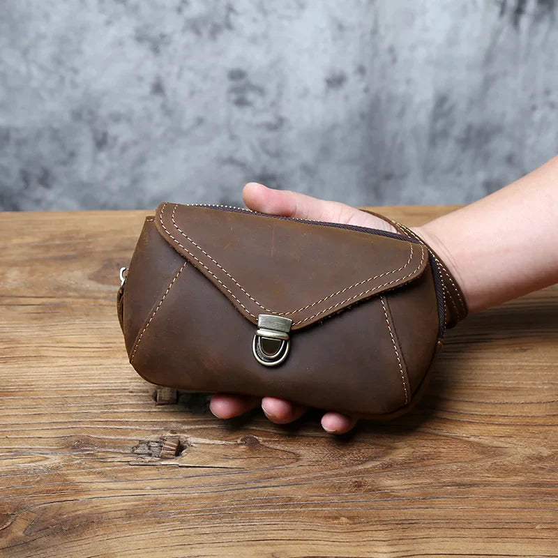 Herren Retro Leder Handy Tasche