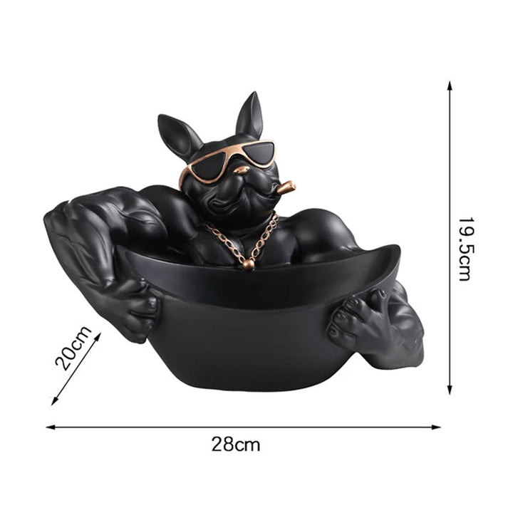 Maskulines Französisches Bulldoggen-Tablett