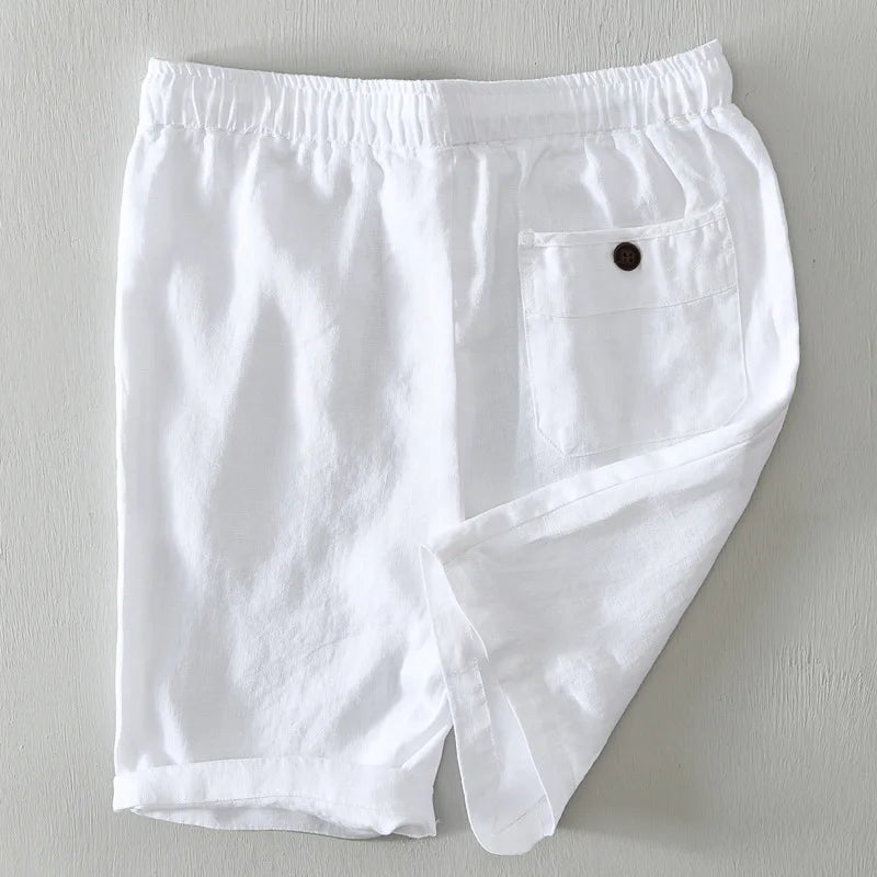 Neue Einfache Sommer Shorts 100% Leinen