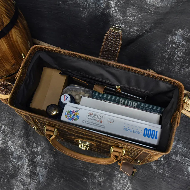 Vintage Rindsleder Reisetasche