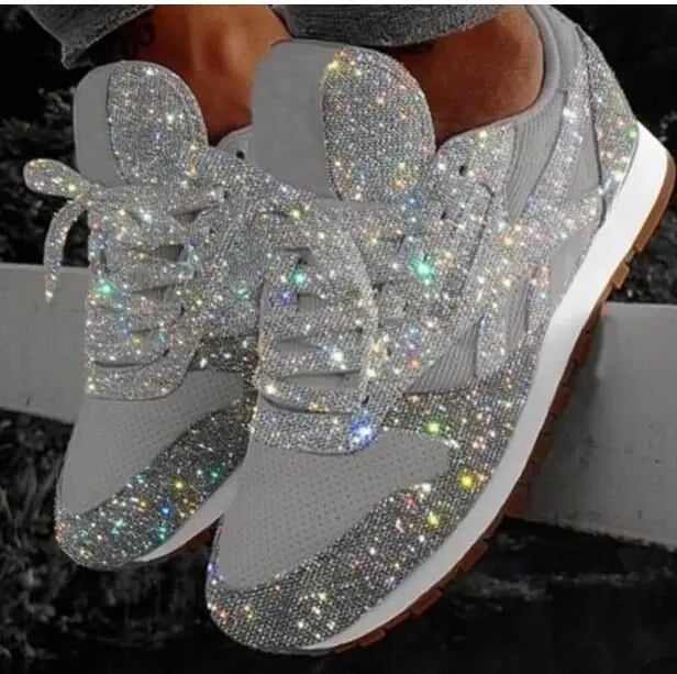 Damen Schuhe Sneakers Glitzer