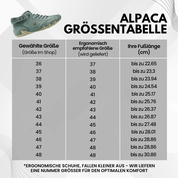 Alpaga - chaussure pieds nus en cuir ergonomique, imperméable et antidouleur