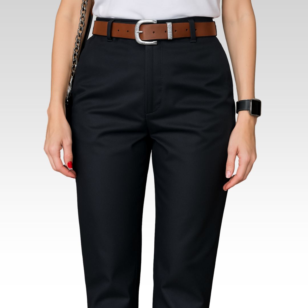 MATHILDA – PANTALON DE COSTUME À RAYURES DE HAUTE QUALITÉ