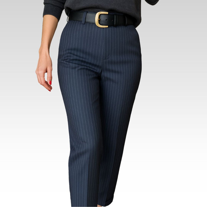 MATHILDA – PANTALON DE COSTUME À RAYURES DE HAUTE QUALITÉ