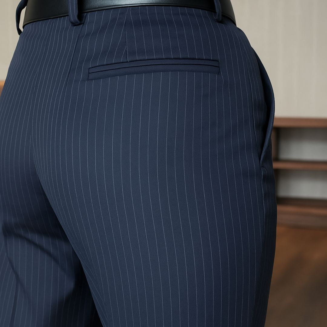 MATHILDA – PANTALON DE COSTUME À RAYURES DE HAUTE QUALITÉ