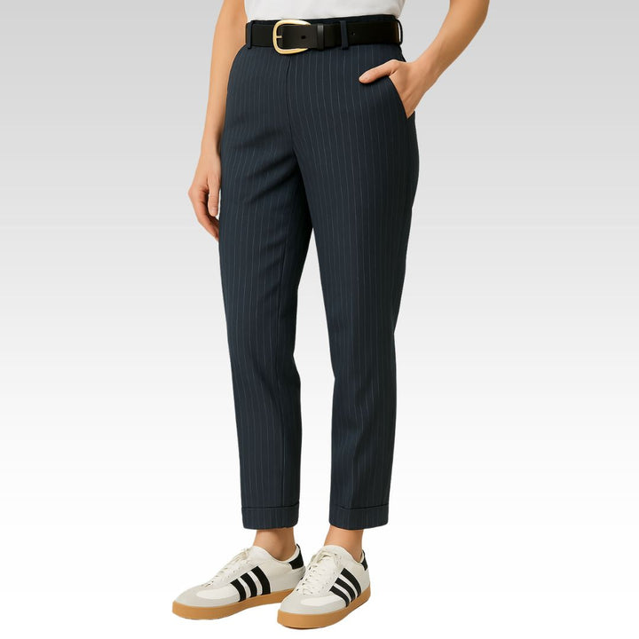 MATHILDA – PANTALON DE COSTUME À RAYURES DE HAUTE QUALITÉ