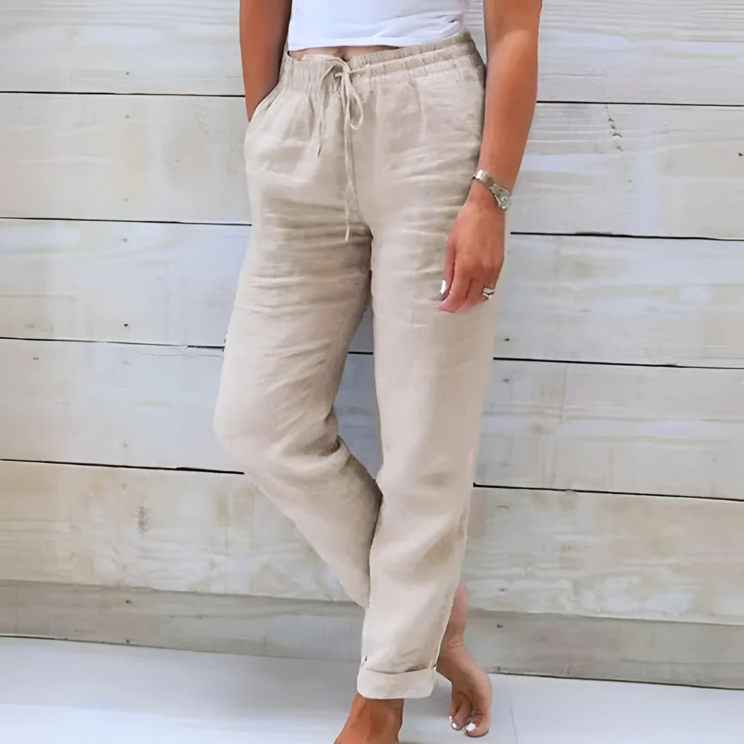 LIVIA™ | Pantalon en lin aéré et extensible