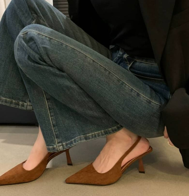 Marlena™ | Nackte Slingback-Absätze mit schmalem Absatz