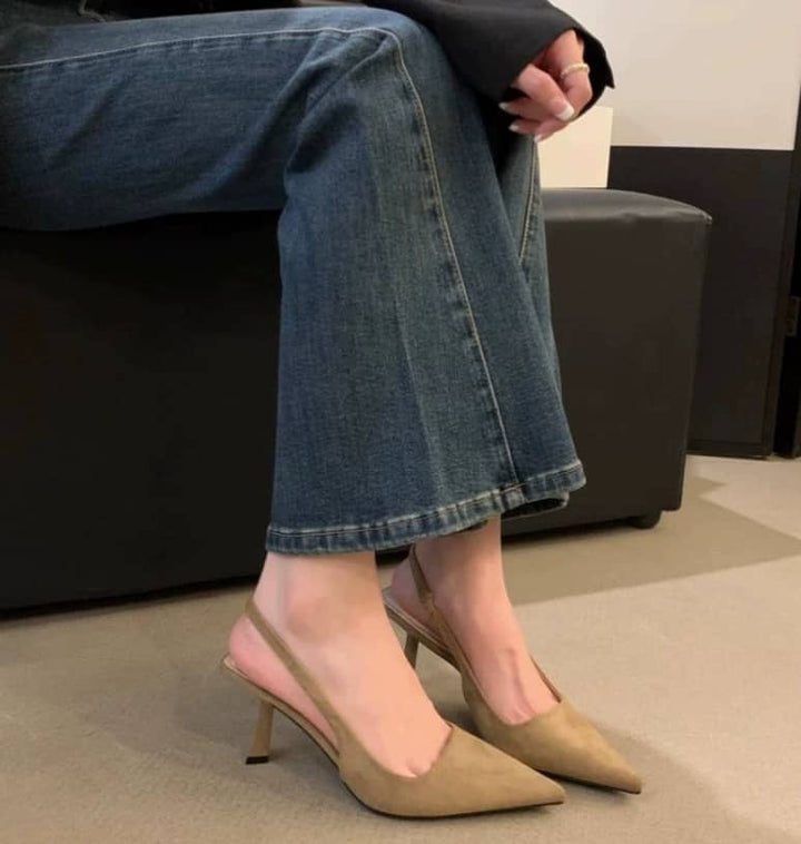 Marlena™ | Nackte Slingback-Absätze mit schmalem Absatz