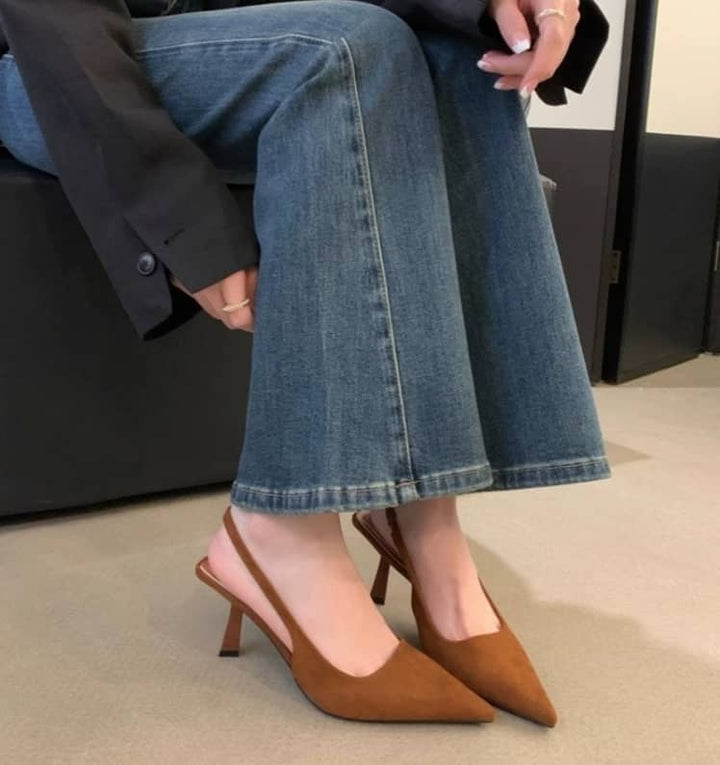 Marlena™ | Nackte Slingback-Absätze mit schmalem Absatz