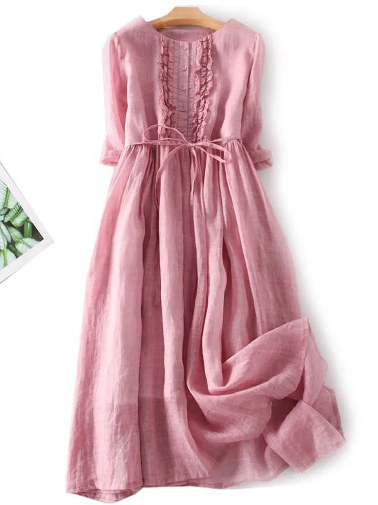 Damen Vintage-inspiriertes Kleid - Bequemer Sommerstil & Vielseitigkeit