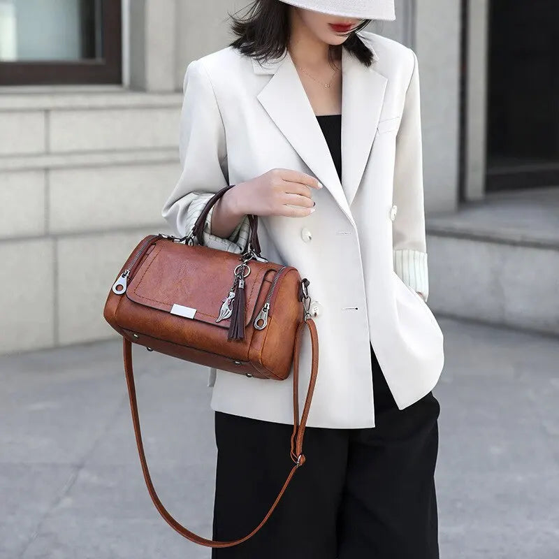 Stella - Leder Schultertasche