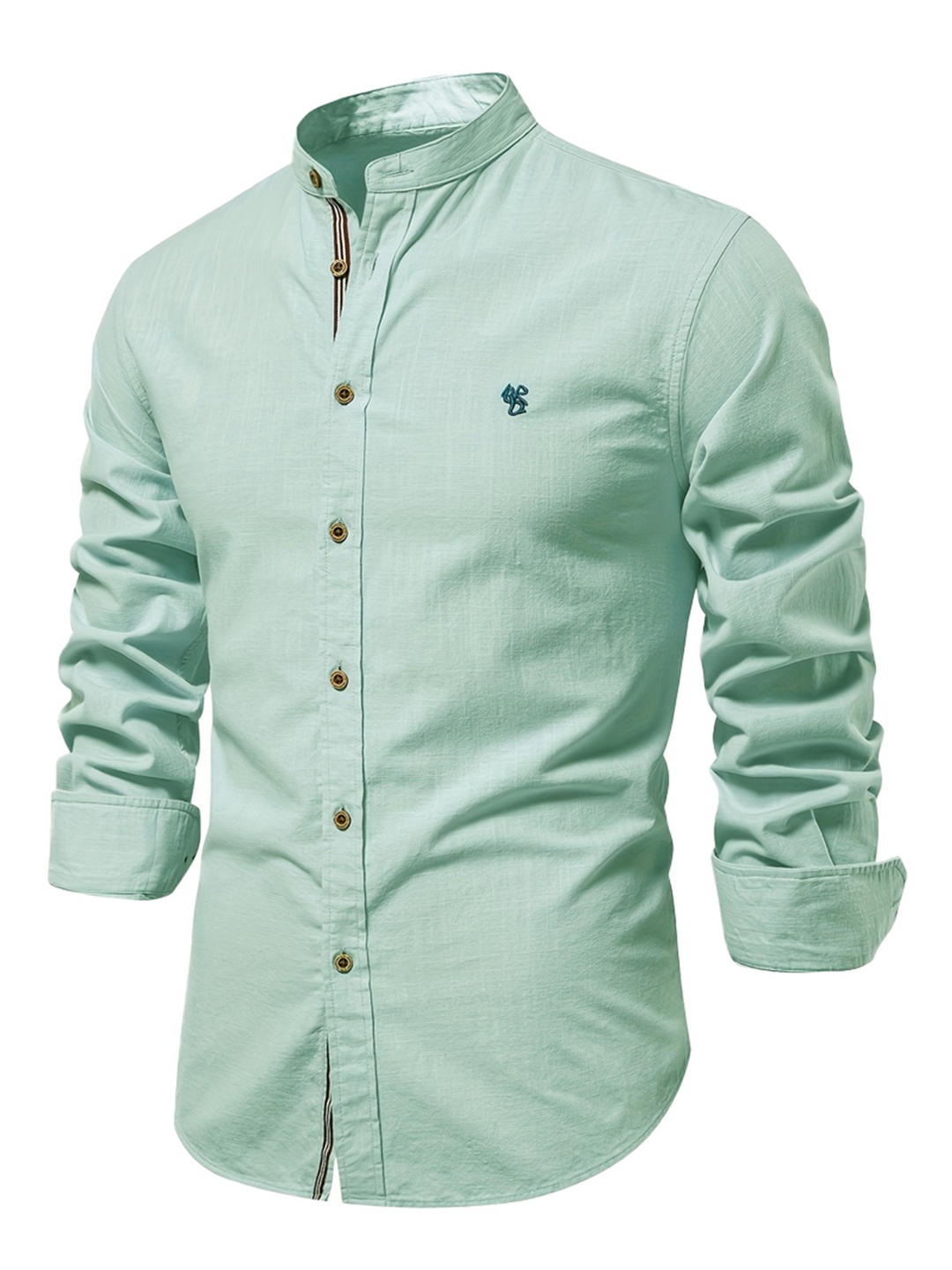 Chemise à manches longues pour homme en 100 % coton