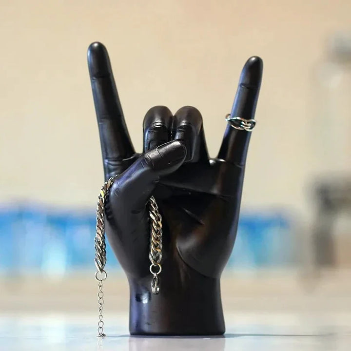 Lass uns rocken Handgeste