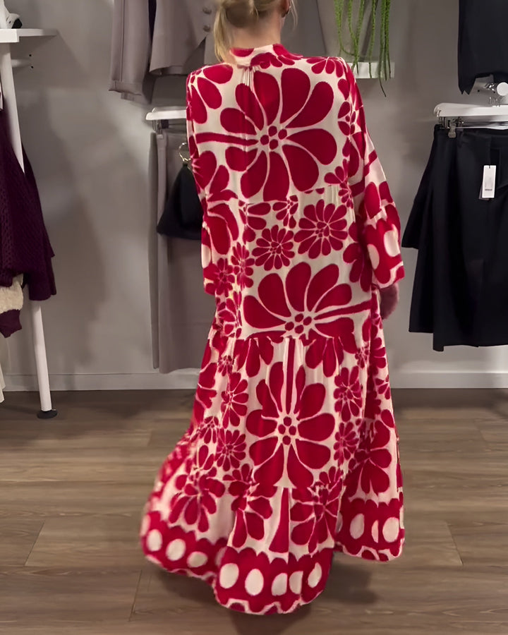 Marielle | Robe longue élégante à imprimé