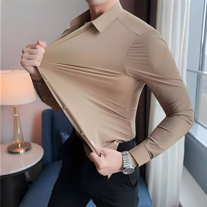 Jay| Muskel-Fit Strickhemd