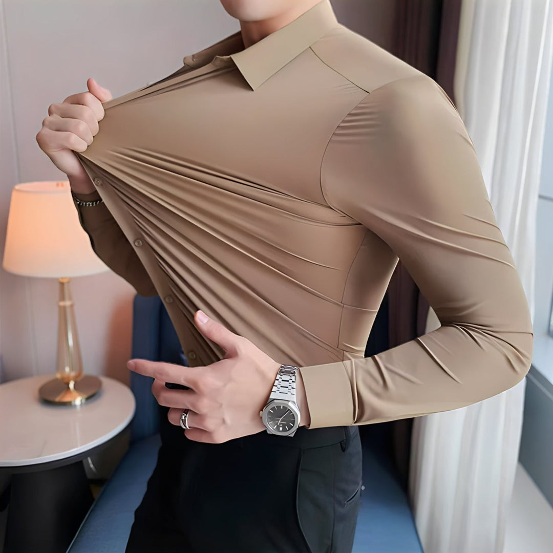 Jay| Muskel-Fit Strickhemd