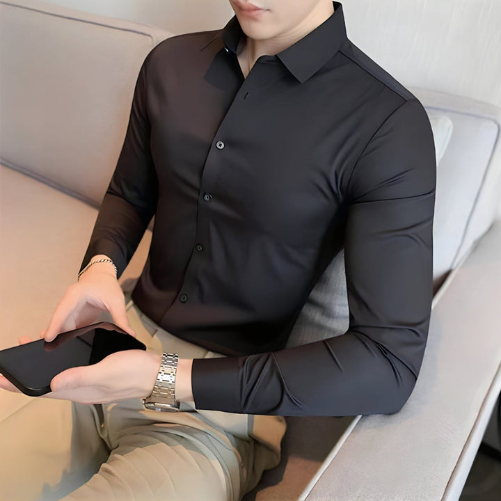 Jay| Muskel-Fit Strickhemd