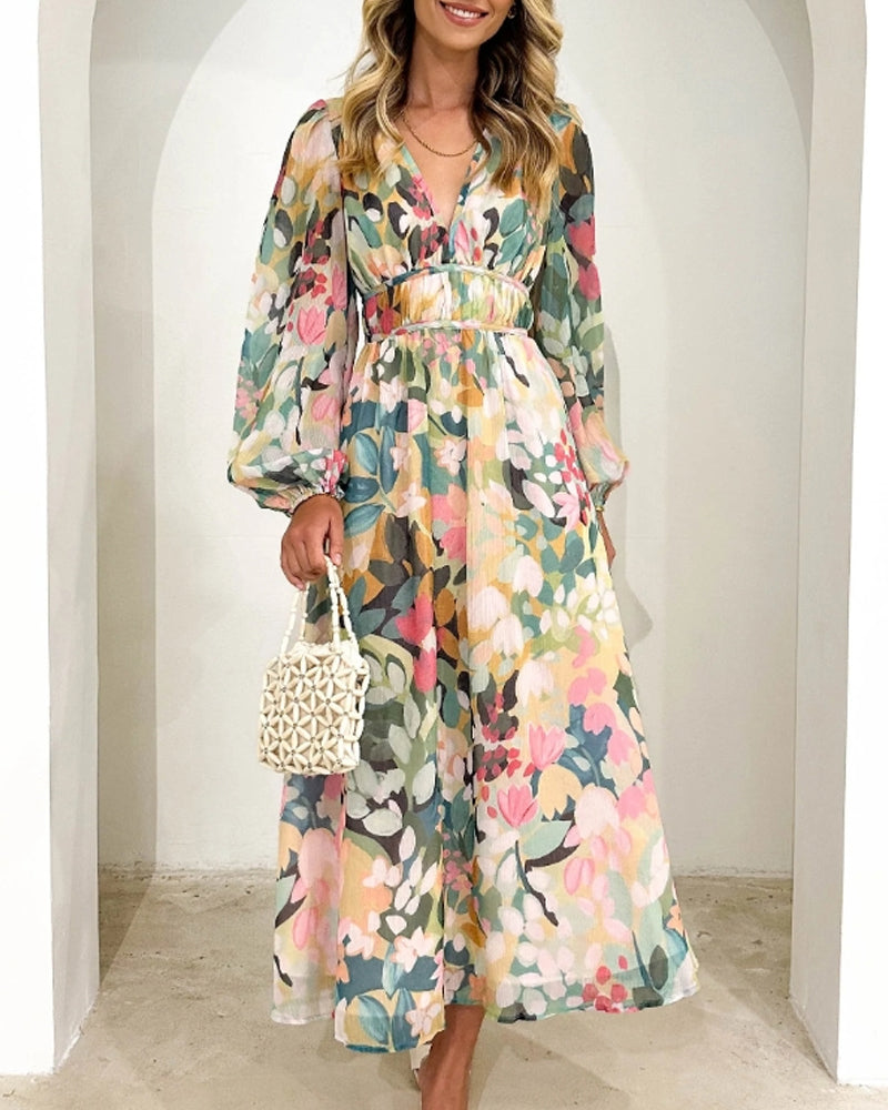LIESEL I BLUMEN LANGARMKLEID