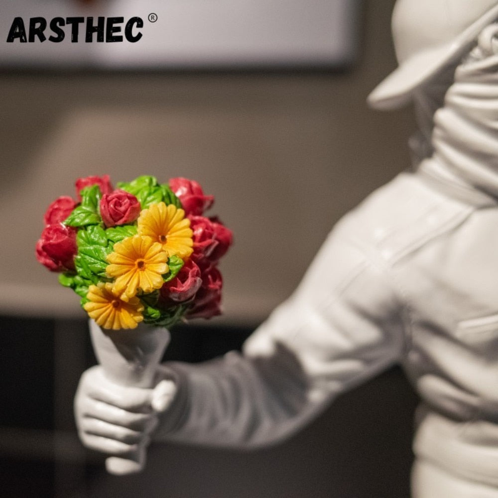 Maskierte Blumenwerfer-Skulptur - Arsthec®