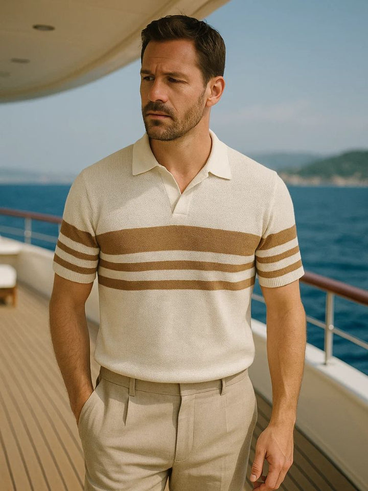 Das Henley – Karamellfaden Polo