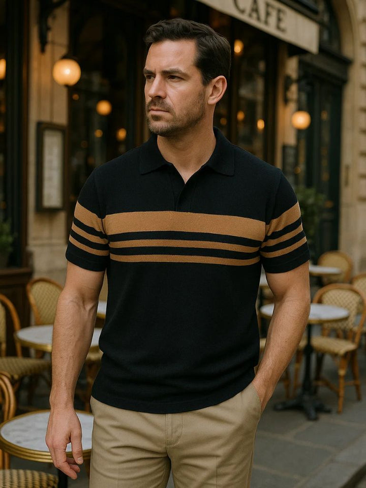 Das Henley – Karamellfaden Polo