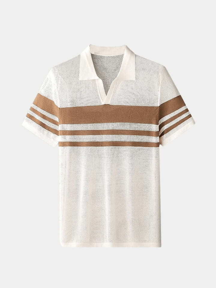 Das Henley – Karamellfaden Polo