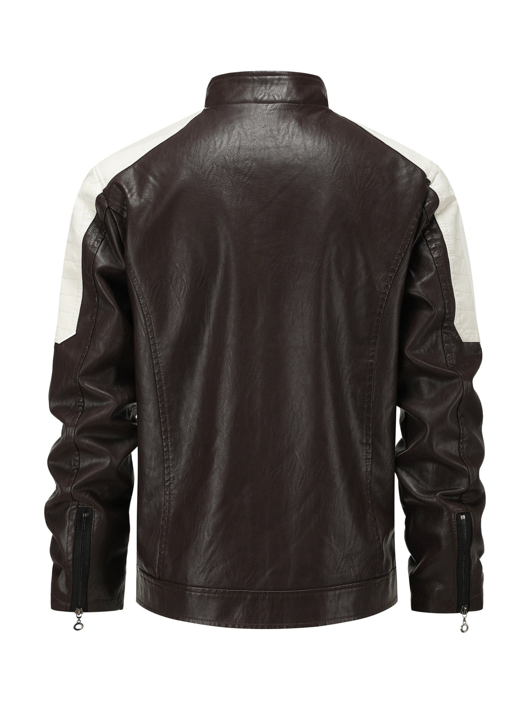 Herren Fashion Color Block Motorradjacke