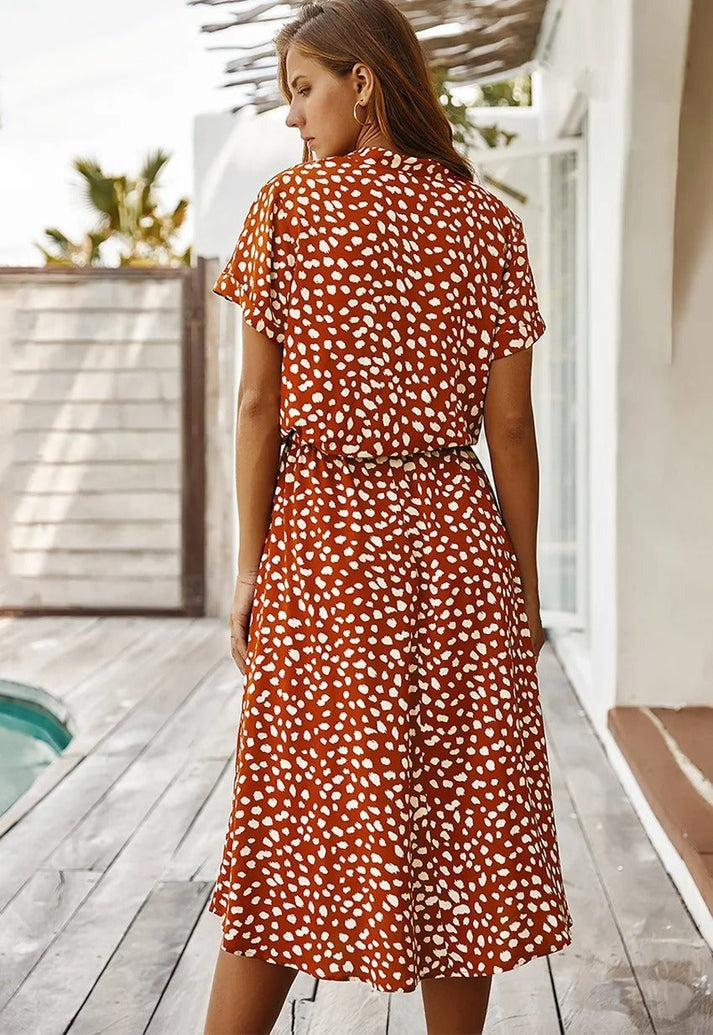 BENEDICTA I VINTAGE GEDRUCKTES KLEID