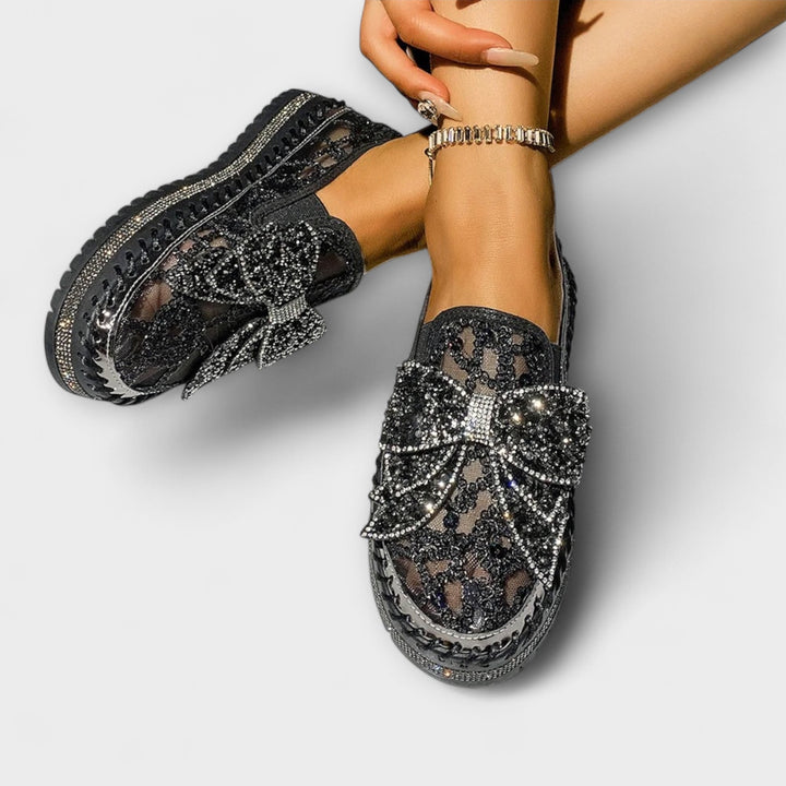 Rue – Loafer mit Strassstein-Schleife