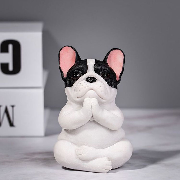 Französische Bulldogge Yoga Kunst