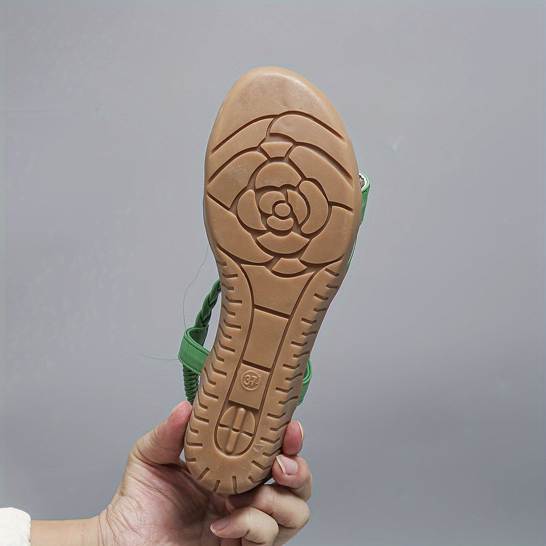 Elara™ Kristall Geflochtene Sandalen