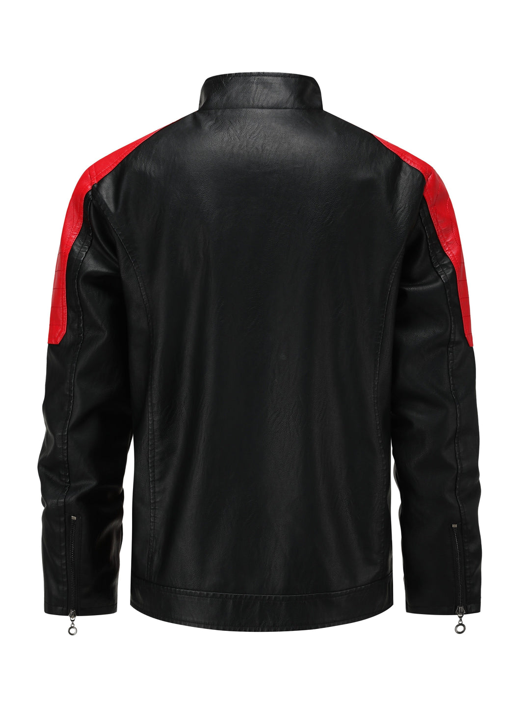 Herren Fashion Color Block Motorradjacke