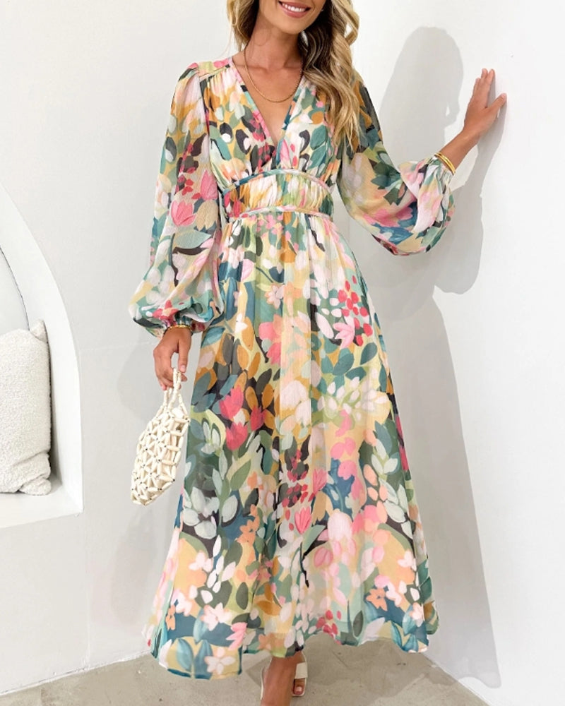 LIESEL I BLUMEN LANGARMKLEID