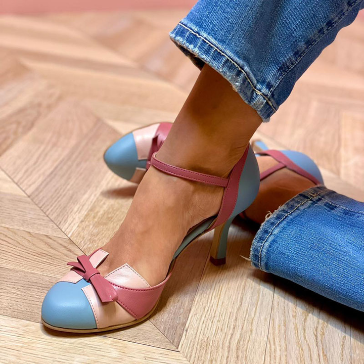 Bellarosa | Bunte Sandalen mit Knoten und Riemen, runde Zehen