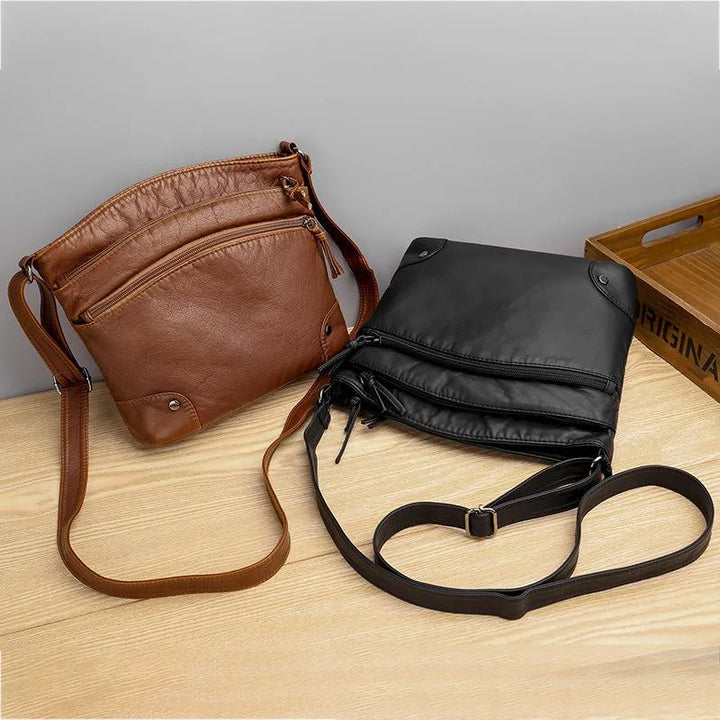 Freya - Leder Schultertasche