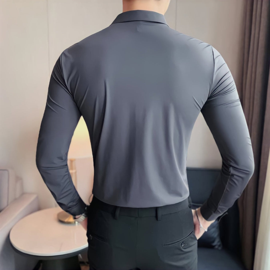 Jay| Muskel-Fit Strickhemd