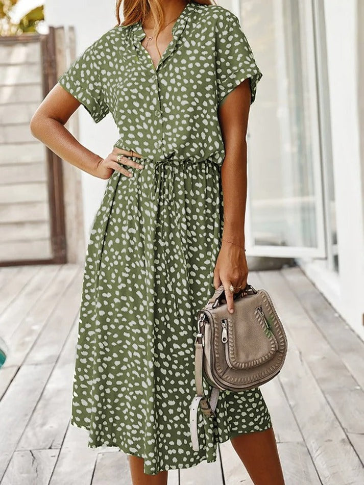 BENEDICTA I VINTAGE GEDRUCKTES KLEID