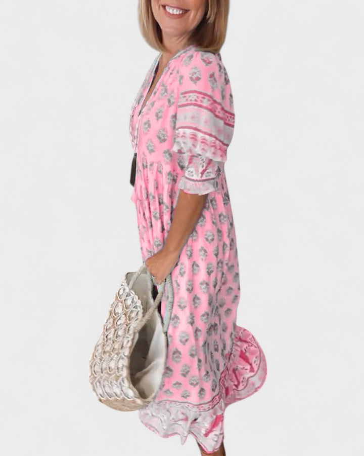 Lani | Boho Knopfkleid