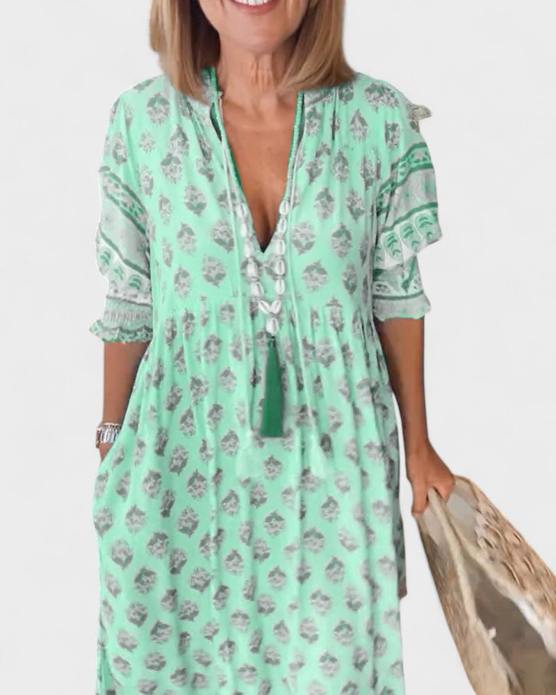 Lani | Boho Knopfkleid