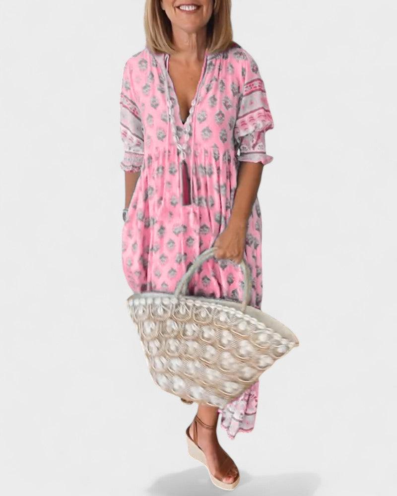 Lani | Boho Knopfkleid