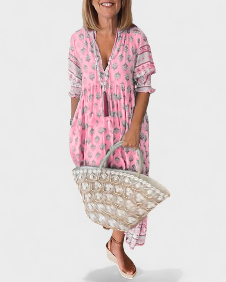 Lani | Boho Knopfkleid